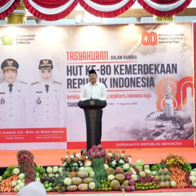 Malam Tasyakuran HUT ke-80 RI, Bupati Sidoarjo Ajak Warga Syukuri Kemerdekaan