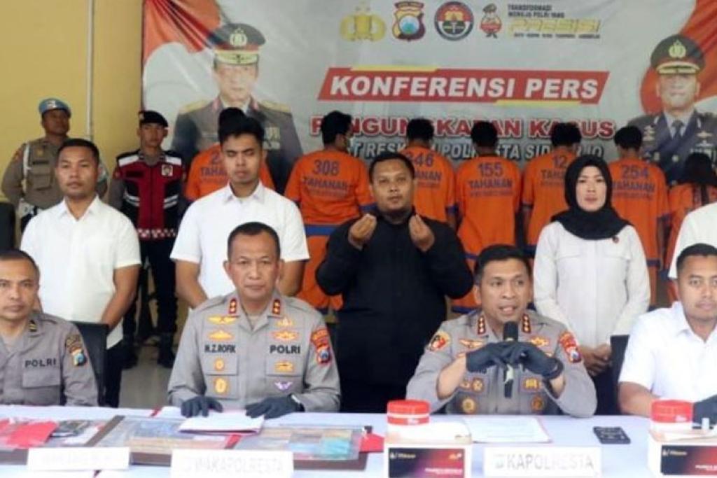 Polresta Sidoarjo Bongkar Jaringan Penjual Rekening untuk Judi Online
