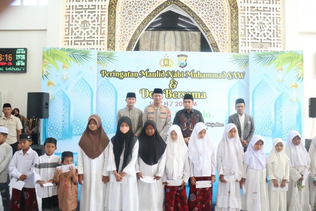 Polresta Sidoarjo Peringati Maulid Nabi Muhammad SAW 1447 H, Gelar Doa Bersama dan Santuni Anak Yatim