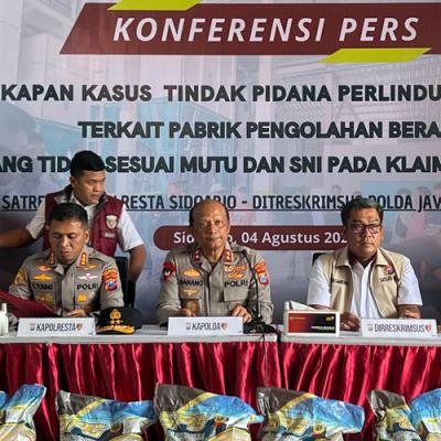 Tersangka Beras Oplosan Sidoarjo Raup Rp13 Miliar Sejak 2023